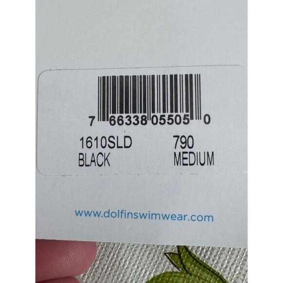 Dolfin Uglies Revibe Black Triangle Bikini Top With Pink Lining & Striped Trim M - Picture 6 of 8